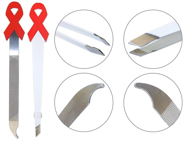 Cuticle Tools with Support Ribbon Handles Set of 2