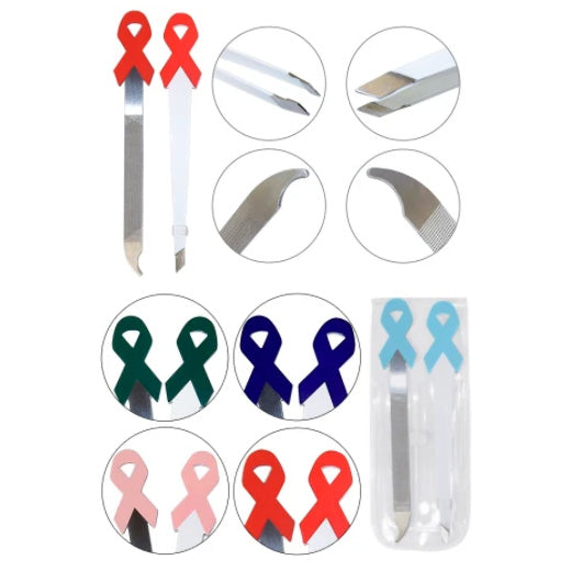 Cuticle Tools with Support Ribbon Handles Set of 2