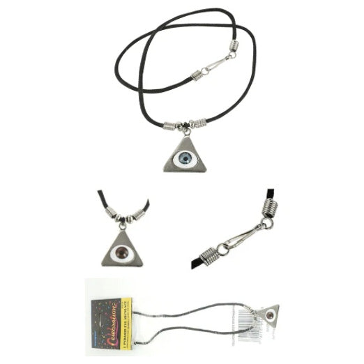 Pyramid Eye Cord Necklace