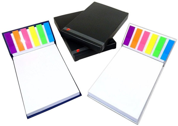 Desktop Jotter Pad with Sticky Flag Notes