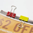 25 Pack Binder Clips, 3/4"/19mm, Magnetic Tin w/See-Thru Cover.