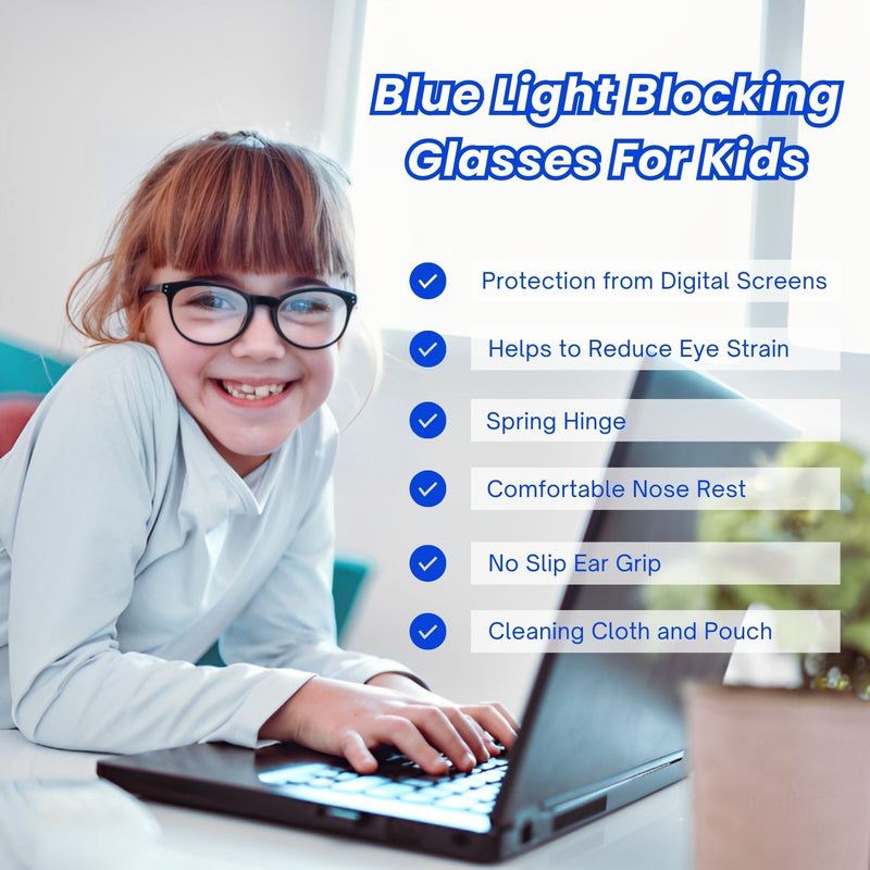 Kid's Blue Blocking Screen Viewing Glasses, Assorted Colors, Kinglsey For Kids