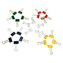 25 Pack Binder Clips, 3/4"/19mm, Magnetic Tin w/See-Thru Cover.