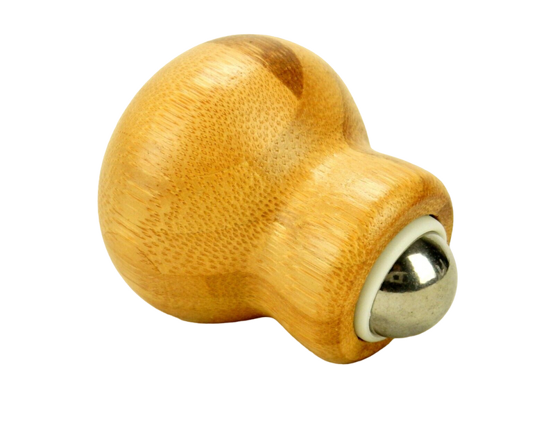 Kingsley Bamboo Palm Held Roller Ball Facial Massager, Healthy Skin Therapy.