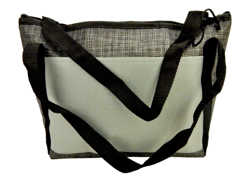 2-Tone Gray Thermal Cooler Tote, Lunches, Beverages, Groceries.