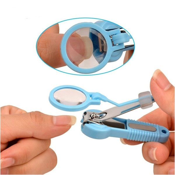 Nail Clipper Magnifying Glass Catch Tray