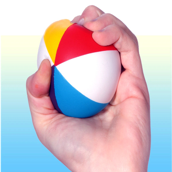 Beach Ball Shaped Stress Relief Colorful Squeezable Toys