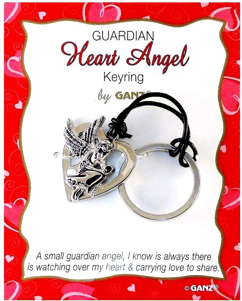 3D Guardian Angel Charm with Genuine Leather Tether