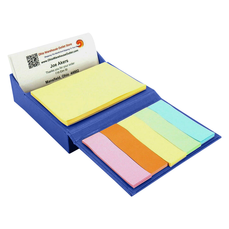 Business Card Holder with Sticky Notes and Scratch Paper