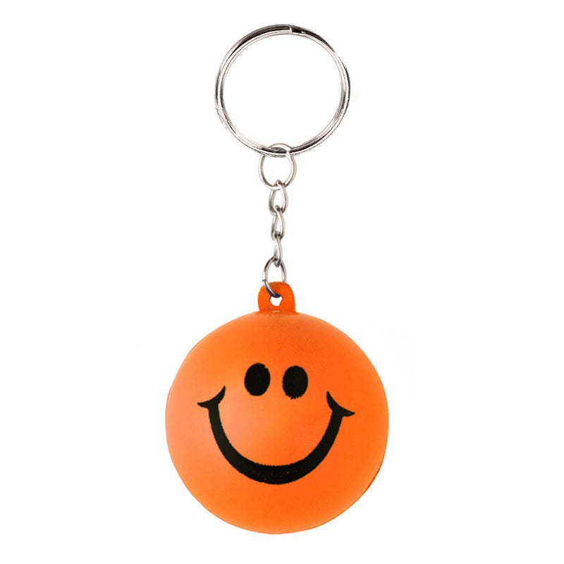 Smiley Face Gum Ball Stress Relief Keychain