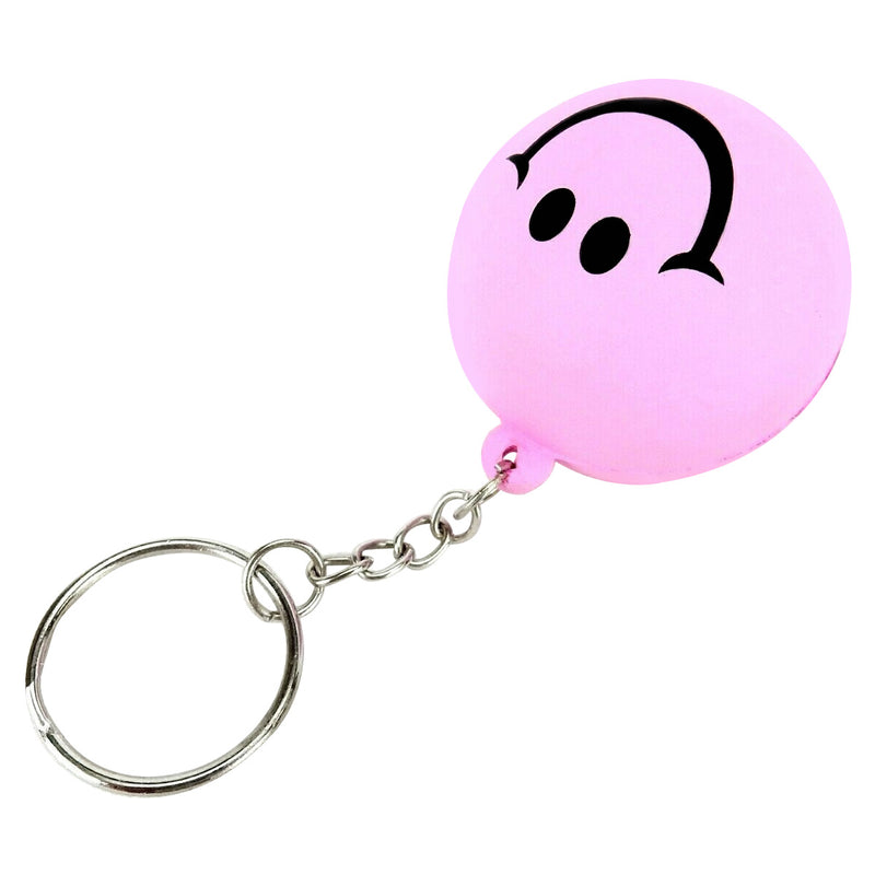 Smiley Face Gum Ball Stress Relief Keychain