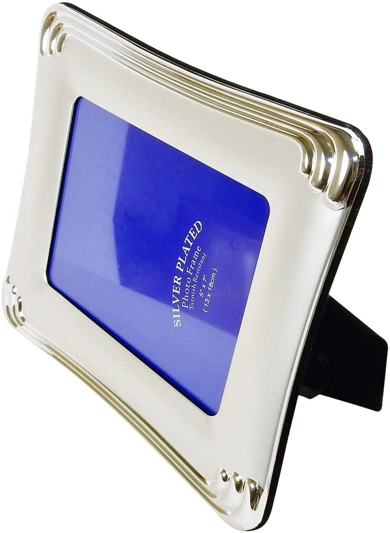 5" x 7" Photo Frames, Silver Plated Desk