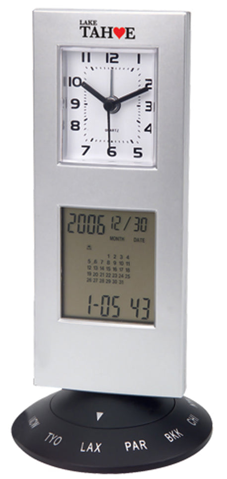 12 City Worldtime Clock And Calendar