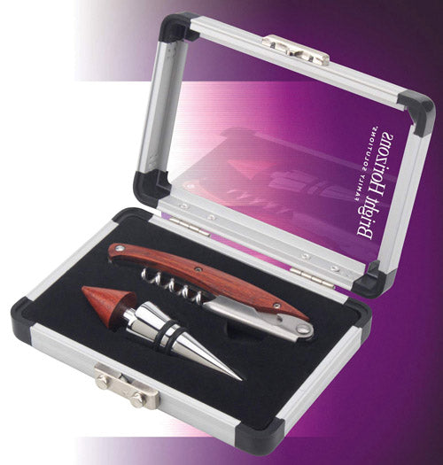 Aluminum Gift Box Inc. Corkscrew & Bottle Stopper