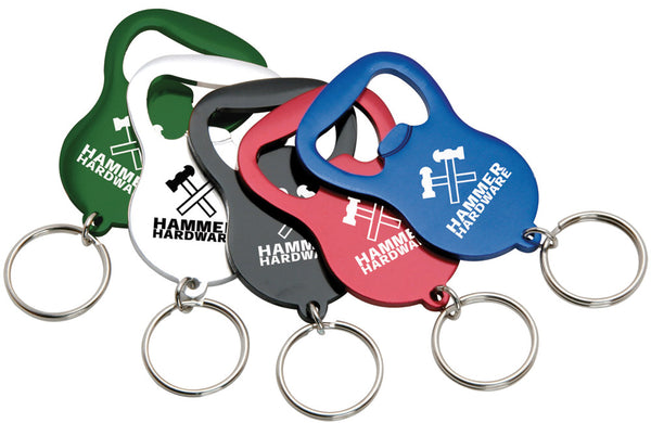 Anodized Metal Bottle Opener And Key Holder.