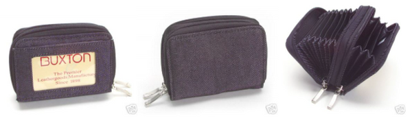 Buxton Denim Palm Wallet. Liquidation Lot Of 4000 Units.
