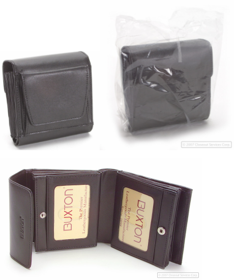 Buxton Minimizer Leather Wallet. Liquidation Lot Of 980 Units.