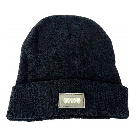 Black Knit Beanie LED Light Hat