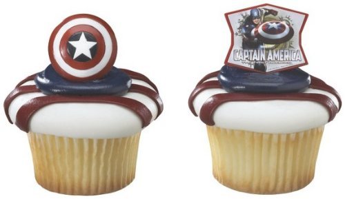 Captain America Plastic Cupcake Ring