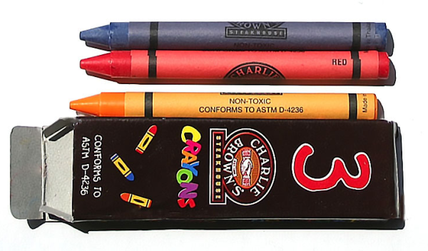 Closeout Deal - Charlie Brown Restaurant 3pk Crayons