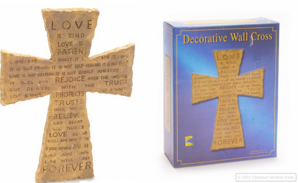 Decorartive Wall Cross. Liquidation Lot Of 4000 Units.