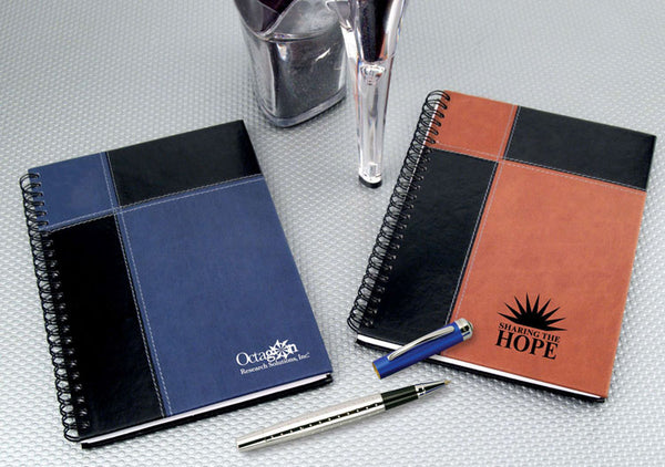 Dual Color Hard Cover Spiral Notebook With Beautiful Stitching