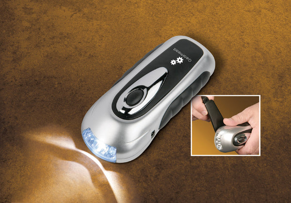 Dynamo Powered 3-LED Flashlight & Cell Phone Charger