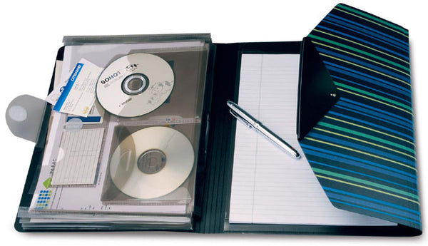 Fun Stripped Portfolio W/pad & Disc Storage
