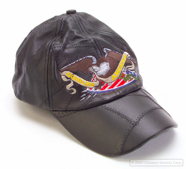 Leather Cap. Stars And Stripes. Liquidation Lot Of 1900.