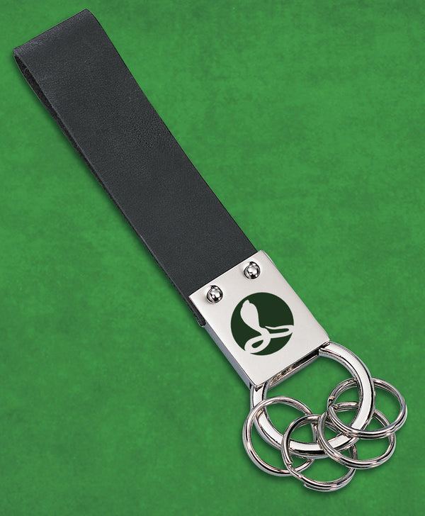 Leather Strap And Stainless Steel Key Holder.