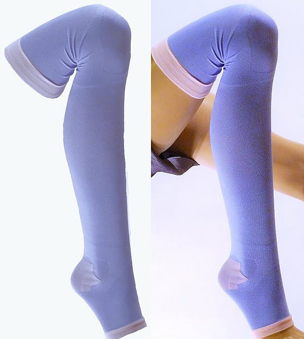 Lace Poet Purple Yoga Compression Toeless Socks
