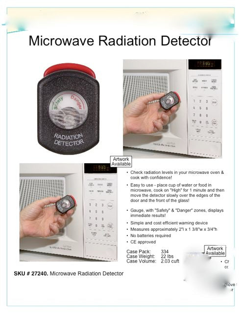 Microwave Radiation Detecor. Liquidation Lot Of 4000.
