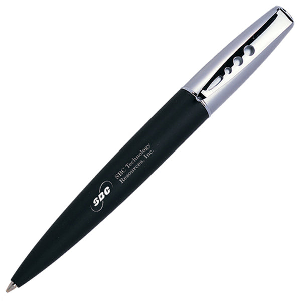 Modern Style Roller Point Pen With Shiny Chrome Accents