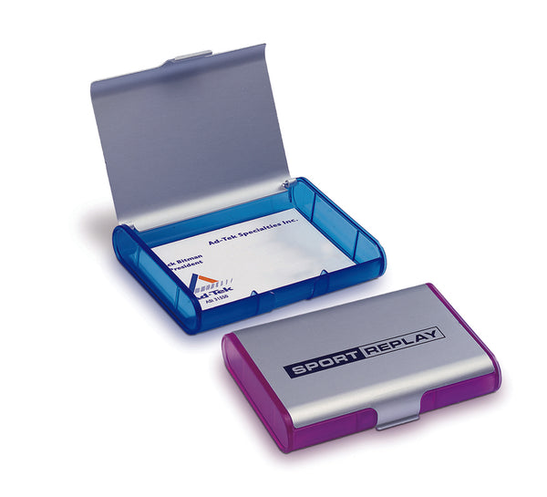 Multi-purpose Translucent Business Card Holder/utility Box With Aluminum Cover