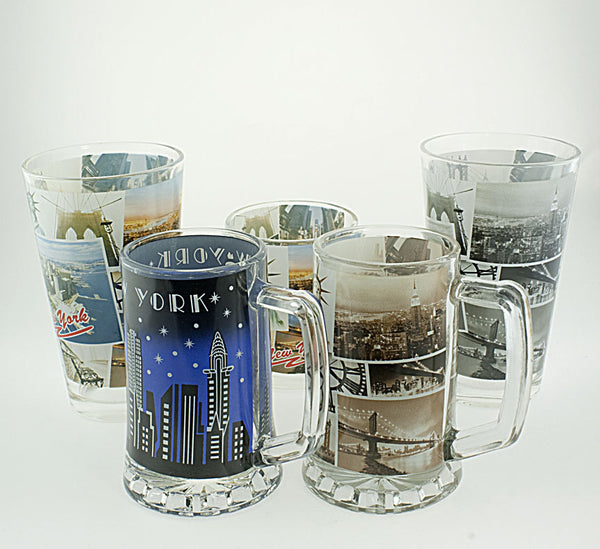 Nyc Skyline Design Glassware. Lot Of 21000 Units. $1 Ea.