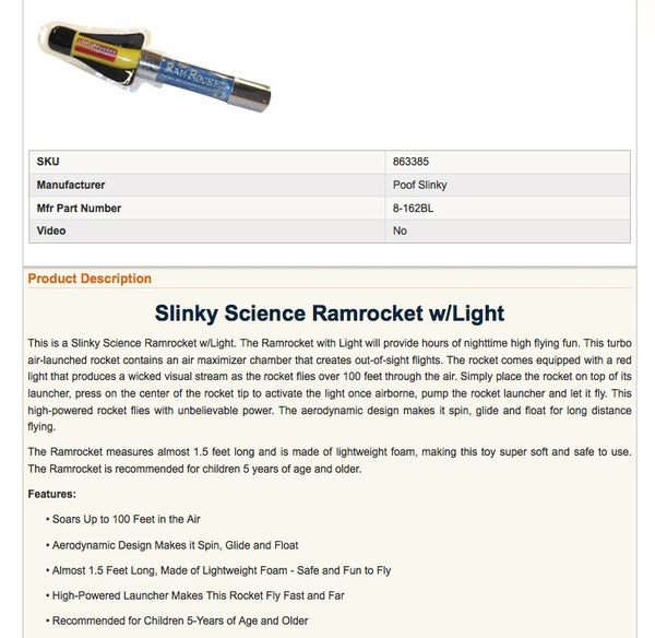 Poof Ramrocket ( Light Up)