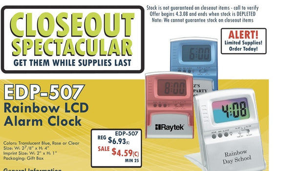 Rainbow Lcd Alarm Clock