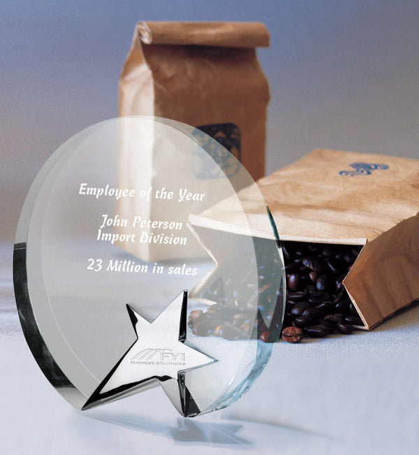 Round Crystal W/silver Star