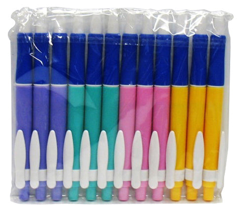 Pack of 12 Rainbow Retractable Pens
