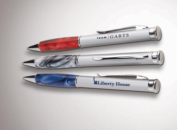 Satin Finish Ballpoint Pen/marbleized Grip