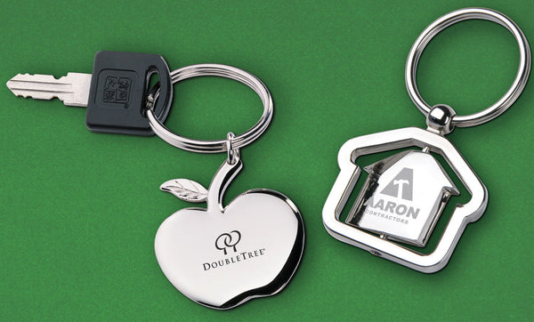 Shiny Chrome Apple Design Key Holder.