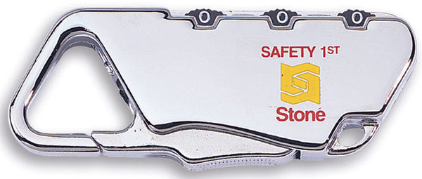 Shiny Chrome Bag Lock With 3- Digit Resettable Combination