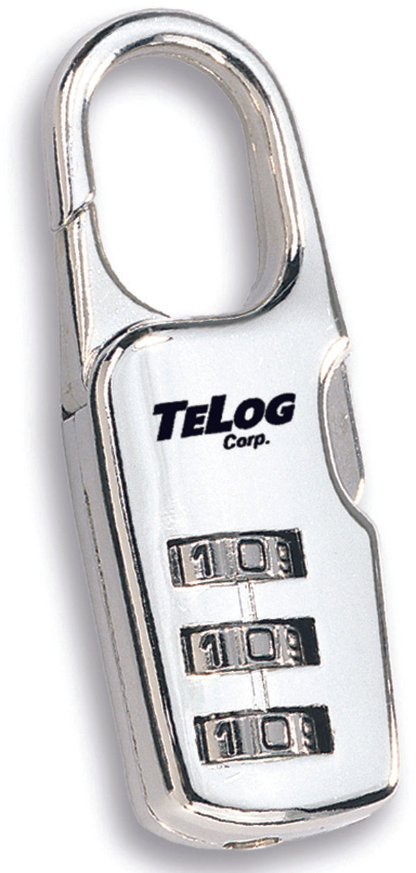 Shiny Chrome Bag Lock With 3- Digit Resettable Combination
