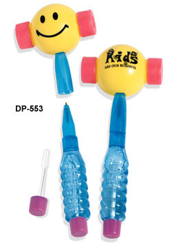 Smiley Face Noise Maker Bubble Pen. Liquidation Lot Of 14,500.