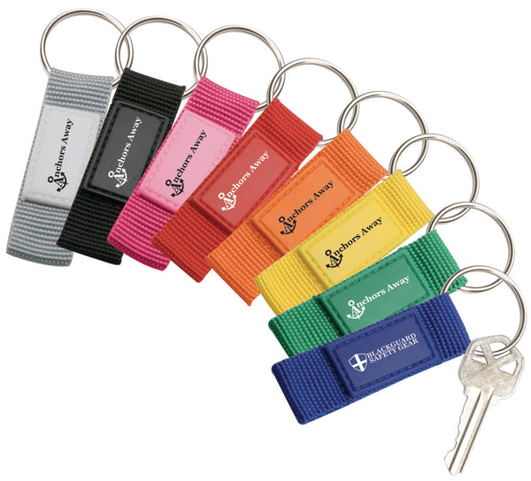 Soft Nylon Strap Key Holder With Silicone Patch