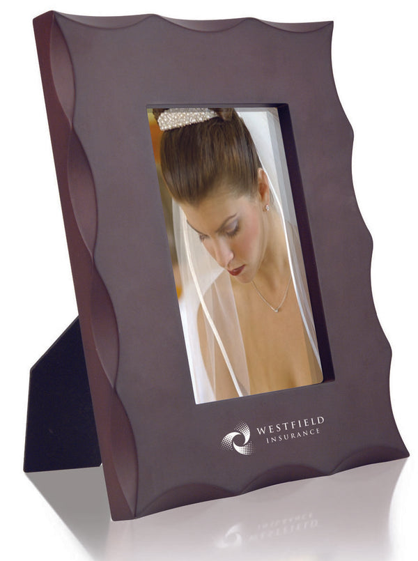 Stylish 4" X 6" Wood Photo Frame With Beveled Design Outer Edges