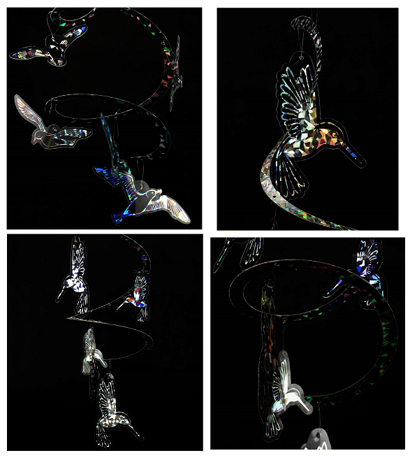 Spiral Hummingbirds Mobile
