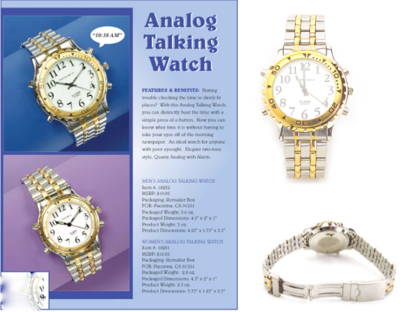 Talking Watch. Liquidation Lot Of 2500 Units