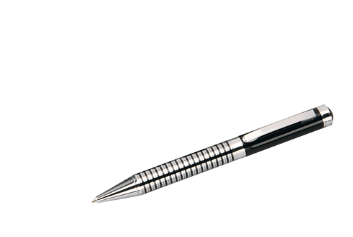 Top Quality Brass Ball Point Pen In Stylish Combination Of Shiny Chrome And Black