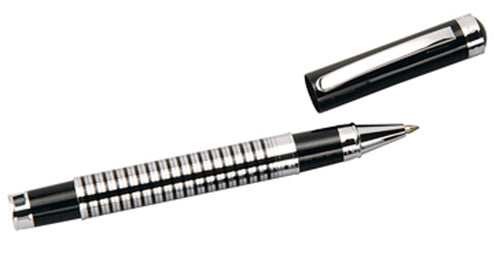 Top Quality Brass Roller Point Pen In Stylish Combination Of Shiny Chrome And Black